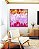 Quadro Quadrado Abstrato Mosaico Rosa Laranja Canvas Moldura - Imagem 4
