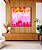 Quadro Quadrado Abstrato Mosaico Rosa Laranja Canvas Moldura - Imagem 1