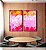 Duo de Quadros Abstrato Mosaico Rosa Laranja Canvas Moldura - Imagem 3