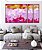 Trio de Quadros Estilizados Abstrato Mosaico Rosa Laranja Canvas Moldura - Imagem 5