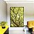 Quadro Vertical Copa de Árvore Iluminada Galhos Folhas Verdes Natureza Canvas Moldura - Imagem 1