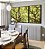Trio de Quadros Copa de Árvore Iluminada Galhos Folhas Verdes Natureza Canvas Moldura - Imagem 4