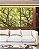 Trio de Quadros Copa de Árvore Iluminada Galhos Folhas Verdes Natureza Canvas Moldura - Imagem 1