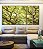 Trio de Quadros Estilizados Copa de Árvore Iluminada Galhos Folhas Verdes Natureza Canvas Moldura - Imagem 4