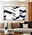 Quadro Abstrato Geométrico Mosaico Azul Bege Branco Canvas Moldura - Imagem 3