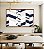 Quadro Abstrato Geométrico Mosaico Azul Bege Branco Canvas Moldura - Imagem 2
