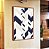 Quadro Vertical Abstrato Geométrico Mosaico Azul Bege Branco Canvas Moldura - Imagem 5