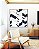 Quadro Quadrado Abstrato Geométrico Mosaico Azul Bege Branco Canvas Moldura - Imagem 5