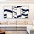 Trio de Quadros Abstrato Geométrico Mosaico Azul Bege Branco Canvas Moldura - Imagem 4