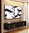 Duo de Quadros Abstrato Geométrico Mosaico Azul Bege Branco Canvas Moldura - Imagem 1