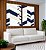 Duo de Quadros Abstrato Geométrico Mosaico Azul Bege Branco Canvas Moldura - Imagem 4