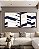 Duo de Quadros Quadrados Abstrato Geométrico Mosaico Azul Bege Branco Canvas Moldura - Imagem 5