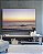 Quadro Horizontal Mar Sereno ao Entardecer Pôr so Sol Praia Azul Canvas Moldura - Imagem 5