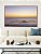 Quadro Horizontal Mar Sereno ao Entardecer Pôr so Sol Praia Azul Canvas Moldura - Imagem 3
