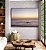 Quadro Horizontal Mar Sereno ao Entardecer Pôr so Sol Praia Azul Canvas Moldura - Imagem 1
