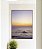 Quadro Vertical Mar Sereno ao Entardecer Pôr so Sol Praia Azul Canvas Moldura - Imagem 4