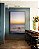 Quadro Vertical Mar Sereno ao Entardecer Pôr so Sol Praia Azul Canvas Moldura - Imagem 2