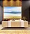 Quadro Horizontal Praia Mar Azul Sereno Nuvens Movimento Canvas Moldura - Imagem 4