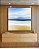 Quadro Quadrado Praia Mar Azul Sereno Nuvens Movimento Canvas Moldura - Imagem 1