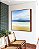 Quadro Quadrado Praia Mar Azul Sereno Nuvens Movimento Canvas Moldura - Imagem 4