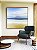 Quadro Quadrado Praia Mar Azul Sereno Nuvens Movimento Canvas Moldura - Imagem 3