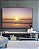Quadro Horizontal Pôr do Sol no Mar Praia Céu Lilás Serenidade Canvas Moldura - Imagem 3