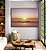 Quadro Horizontal Pôr do Sol no Mar Praia Céu Lilás Serenidade Canvas Moldura - Imagem 4