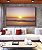 Quadro Horizontal Pôr do Sol no Mar Praia Céu Lilás Serenidade Canvas Moldura - Imagem 2