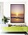 Quadro Vertical Pôr do Sol no Mar Praia Céu Lilás Serenidade Canvas Moldura - Imagem 2