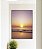 Quadro Vertical Pôr do Sol no Mar Praia Céu Lilás Serenidade Canvas Moldura - Imagem 4