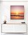 Quadro Quadrado Pôr do Sol no Mar Praia Céu Lilás Serenidade Canvas Moldura - Imagem 1