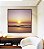 Quadro Quadrado Pôr do Sol no Mar Praia Céu Lilás Serenidade Canvas Moldura - Imagem 2
