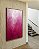 Quadro Vertical Abstrato Degradê Rosa Pink Fúcsia Textura Canvas Moldura - Imagem 5