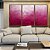 Trio de Quadros Abstrato Degradê Rosa Pink Fúcsia Textura Canvas Moldura - Imagem 5