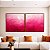 Duo de Quadros Quadrados Abstrato Degradê Rosa Pink Fúcsia Textura Canvas Moldura - Imagem 2