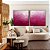 Duo de Quadros Quadrados Abstrato Degradê Rosa Pink Fúcsia Textura Canvas Moldura - Imagem 3