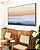 Quadro Horizontal Paisagem Abstrata horizonte Sereno Azul e Rosa Canvas Moldura - Imagem 2