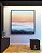 Quadro Quadrado Paisagem Abstrata horizonte Sereno Azul e Rosa Canvas Moldura - Imagem 3