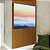 Quadro Quadrado Paisagem Abstrata horizonte Sereno Azul e Rosa Canvas Moldura - Imagem 5