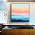 Quadro Quadrado Paisagem Abstrata horizonte Sereno Azul e Rosa Canvas Moldura - Imagem 4