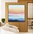 Quadro Quadrado Paisagem Abstrata horizonte Sereno Azul e Rosa Canvas Moldura - Imagem 1