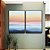 Duo de Quadros Paisagem Abstrata horizonte Sereno Azul e Rosa Canvas Moldura - Imagem 4