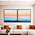Duo de Quadros Quadrados Paisagem Abstrata horizonte Sereno Azul e Rosa Canvas Moldura - Imagem 1