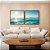 Duo de Quadros Quadrados Mar Cristalino Azul Turquesa Sol Céu Claro Canvas Moldura - Imagem 5