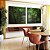 Duo de Quadros Quadrados Floresta Verde Intenso Serenidade Natureza Paisagem Canvas Moldura - Imagem 2