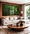 Trio de Quadros Floresta Verde Intenso Serenidade Natureza Paisagem Canvas Moldura - Imagem 1