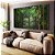 Trio de Quadros Estilizados Floresta Verde Intenso Serenidade Natureza Paisagem Canvas Moldura - Imagem 4