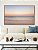 Quadro Horizontal Horizonte Rosé sobre Mar Sereno Praia Areia Clara Canvas Moldura - Imagem 2