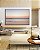 Quadro Horizontal Horizonte Rosé sobre Mar Sereno Praia Areia Clara Canvas Moldura - Imagem 4