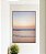 Quadro Vertical Horizonte Rosé sobre Mar Sereno Praia Areia Clara Canvas Moldura - Imagem 1
